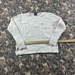 Polo by Ralph Lauren Cream Cable Knit Sweater